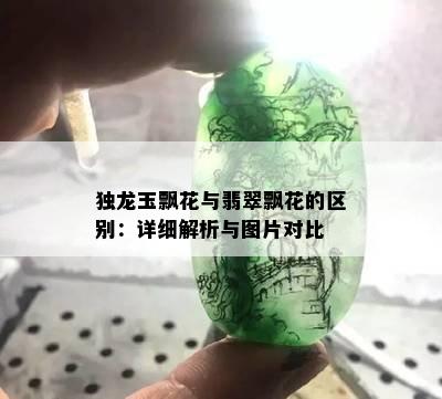 独龙玉飘花与翡翠飘花的区别：详细解析与图片对比