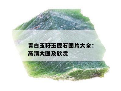 青白玉籽玉原石图片大全：高清大图及欣赏