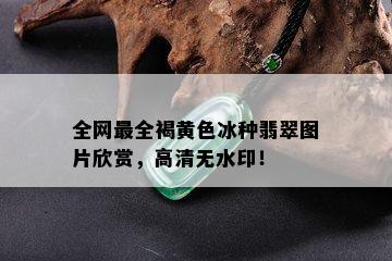 全网最全褐黄色冰种翡翠图片欣赏，高清无水印！