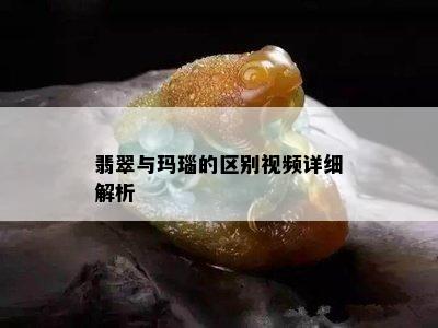 翡翠与玛瑙的区别视频详细解析