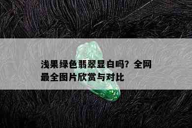 浅果绿色翡翠显白吗？全网最全图片欣赏与对比