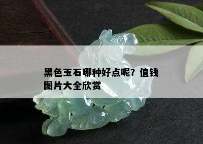 黑色玉石哪种好点呢？值钱图片大全欣赏