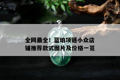 全网最全！蓝珀项链小众店铺推荐款式图片及价格一览