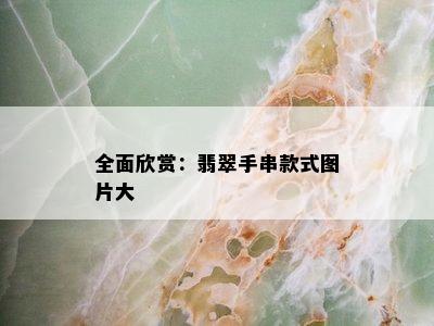 全面欣赏：翡翠手串款式图片大