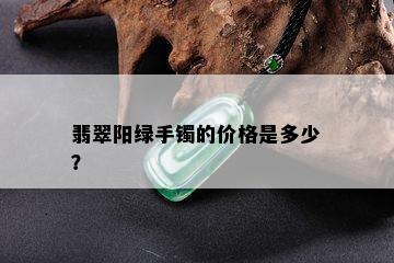 翡翠阳绿手镯的价格是多少？