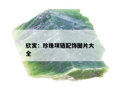 欣赏：珍珠项链配饰图片大全