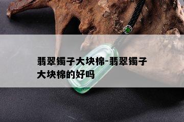 翡翠镯子大块棉-翡翠镯子大块棉的好吗