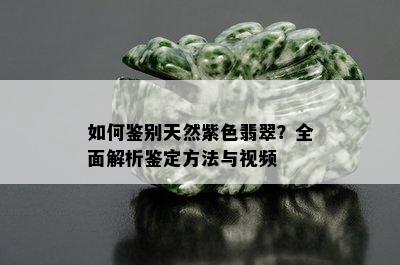 如何鉴别天然紫色翡翠？全面解析鉴定方法与视频