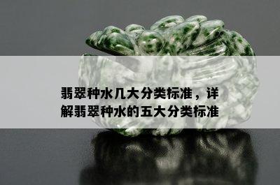 翡翠种水几大分类标准，详解翡翠种水的五大分类标准