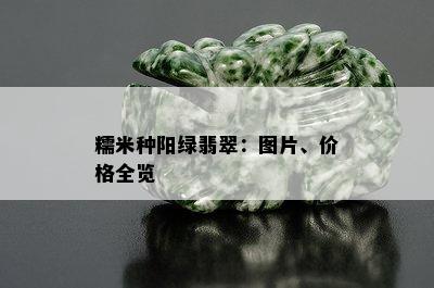 糯米种阳绿翡翠：图片、价格全览