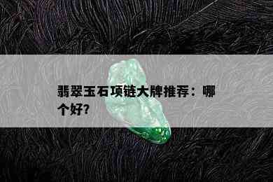 翡翠玉石项链大牌推荐：哪个好？