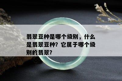 翡翠豆种是哪个级别，什么是翡翠豆种？它属于哪个级别的翡翠？