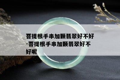 菩提根手串加颗翡翠好不好-菩提根手串加颗翡翠好不好呢