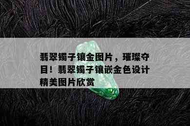 翡翠镯子镶金图片，璀璨夺目！翡翠镯子镶嵌金色设计精美图片欣赏