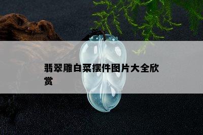 翡翠雕白菜摆件图片大全欣赏