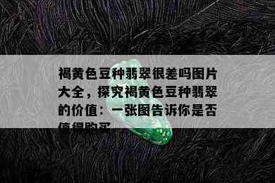 褐黄色豆种翡翠很差吗图片大全，探究褐黄色豆种翡翠的价值：一张图告诉你是否值得购买