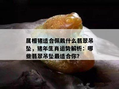 属相猪适合佩戴什么翡翠吊坠，猪年生肖运势解析：哪些翡翠吊坠最适合你？