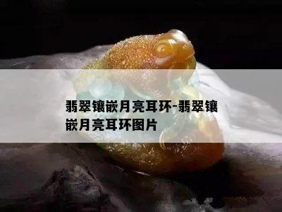 翡翠镶嵌月亮耳环-翡翠镶嵌月亮耳环图片