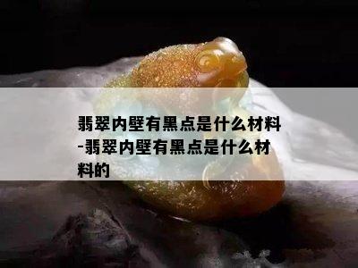 翡翠内壁有黑点是什么材料-翡翠内壁有黑点是什么材料的