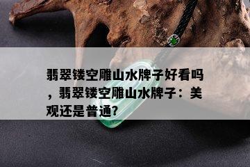 翡翠镂空雕山水牌子好看吗，翡翠镂空雕山水牌子：美观还是普通？