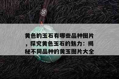 黄色的玉石有哪些品种图片，探究黄色玉石的魅力：揭秘不同品种的黄玉图片大全