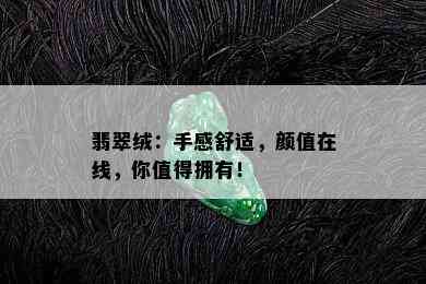 翡翠绒：手感舒适，颜值在线，你值得拥有！