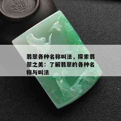 翡翠各种名称叫法，探索翡翠之美：了解翡翠的各种名称与叫法